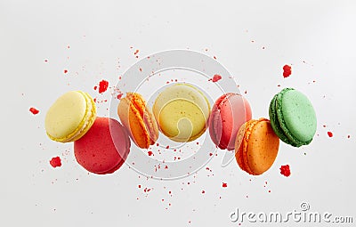 Colorful macarons cakes. Stock Photo