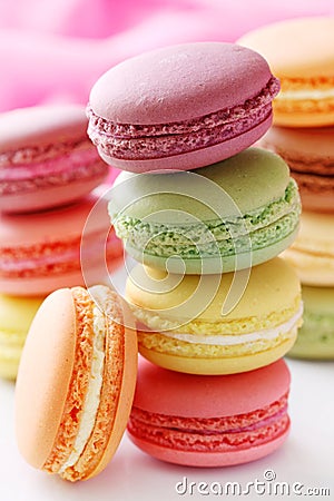 Colorful macaroons Stock Photo