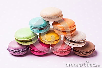 Colorful macaroons Stock Photo