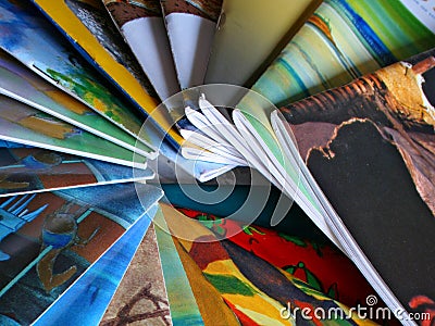 Colorful Magazines Stock Photo