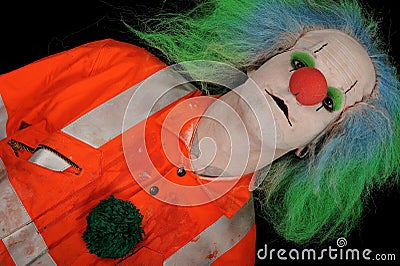 Colorful male clown Stock Photo