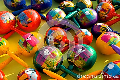 Colorful Maracas Stock Photo