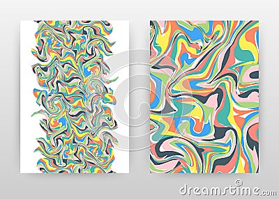 Colorful marble painting drawing art business design for annual report, brochure, flyer, poster. Colored marble background vector Vector Illustration