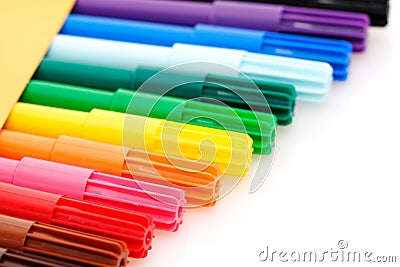 Colorful markers Stock Photo