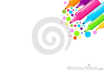 colorful markers Vector Illustration