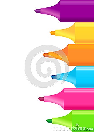 Colorful markers Vector Illustration