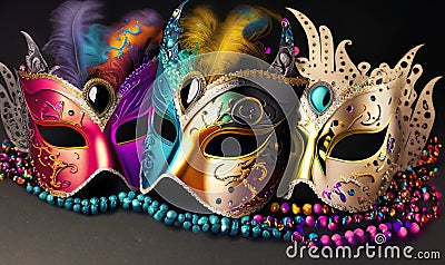 colorful masks Stock Photo