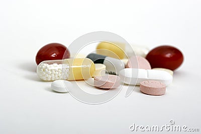 Colorful medicine pills Stock Photo