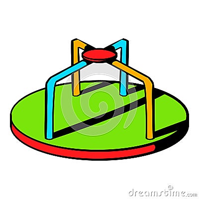 Colorful merry-go-round icon, icon cartoon Vector Illustration