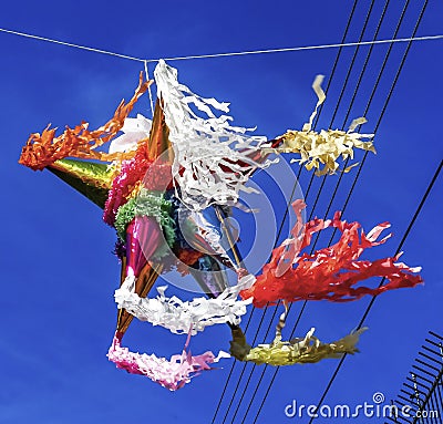 Colorful Mexican Pinata Street Oaxaca Juarez Mexico Stock Photo