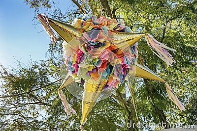 Colorful Mexican Pinata Street Oaxaca Juarez Mexico Stock Photo