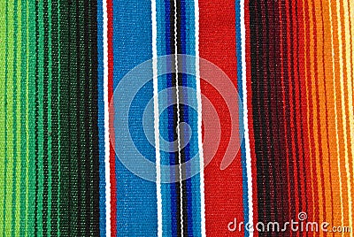 Colorful Mexican table cloth Stock Photo