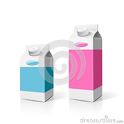 Colorful Milk box Vector Illustration