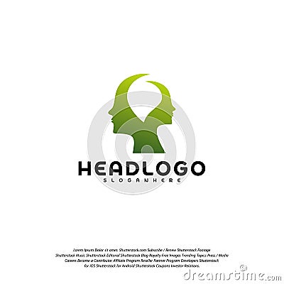 Colorful Mind logo vector, Head intelligence logo designs concept vector Vector Illustration