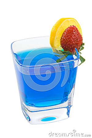 Colorful Mixed Drink Blue Stock Photo