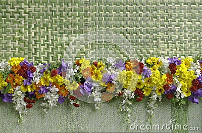 Colorful mixed flowers decoration Stock Photo