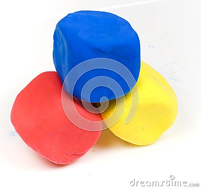 Colorful modelling clay Stock Photo