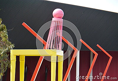 Colorful modern art in Melbourne Editorial Stock Photo