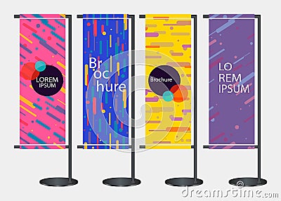 Colorful modern design template for flyers and posters Vector Illustration