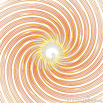 Colorful monochrome abstract spiral, swirl background. Distort Vector Illustration