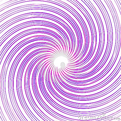 Colorful monochrome abstract spiral, swirl background. Distort Vector Illustration