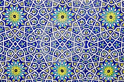 Colorful moroccan mosaic wall Stock Photo