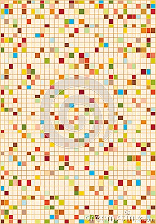 Colorful mosaic Cartoon Illustration