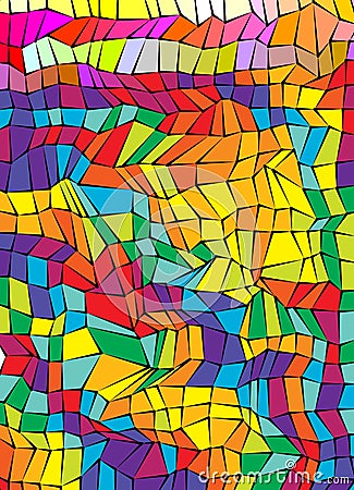 Colorful mosaic abstract vector polygon background A4 format Vector Illustration