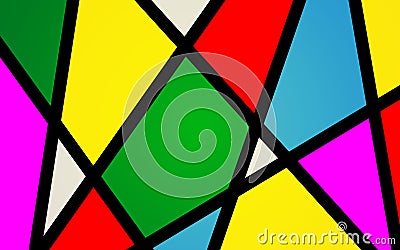 Colorful mosaic background. Chaotic geometric shapes. Simple color banner. Vector illustration. Vector Illustration