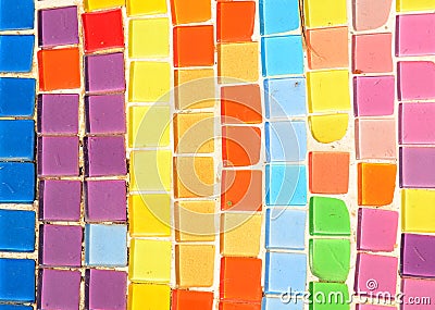 Colorful Mosaic Wall Stock Photo