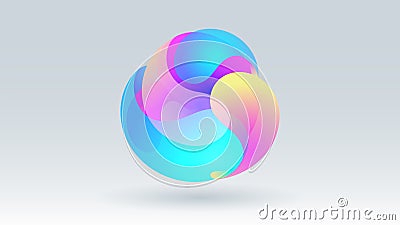 Colorful motion fluid circle group abstract Vector Illustration