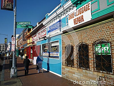 Colorful Mount Pleasant Main Street Editorial Stock Photo