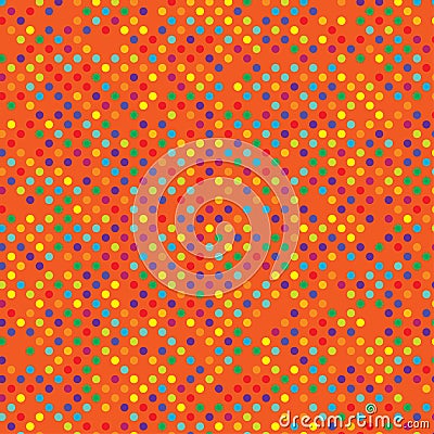 Colorful, multicolor, varicolored dotted, dots, circles pattern, background Geometry is seamlessly repeatable Vector Illustration