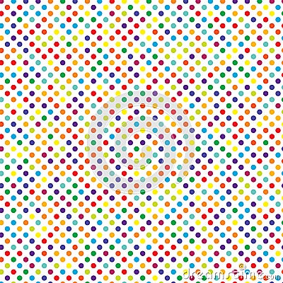 Colorful, multicolor, varicolored dotted, dots, circles pattern, background Geometry is seamlessly repeatable Vector Illustration