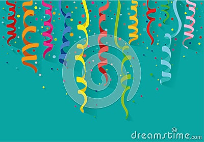 Colorful multicolored confetti. Holiday happy birthday. Vector. Stock Photo