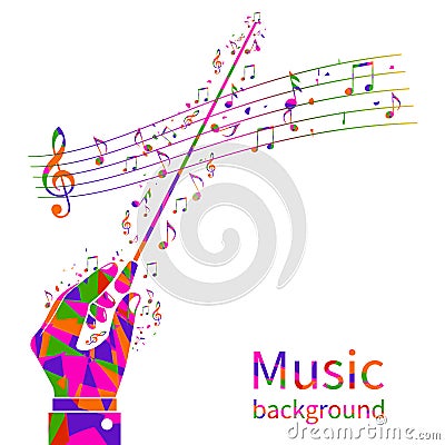 Colorful music background Vector Illustration