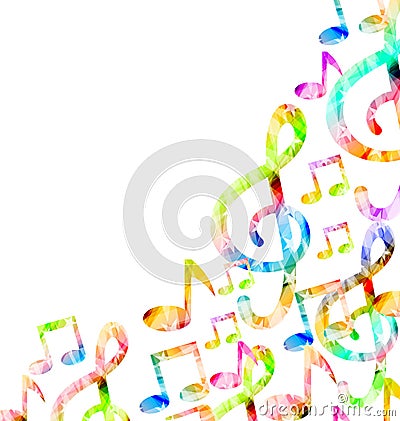 Colorful Music Background Vector Illustration