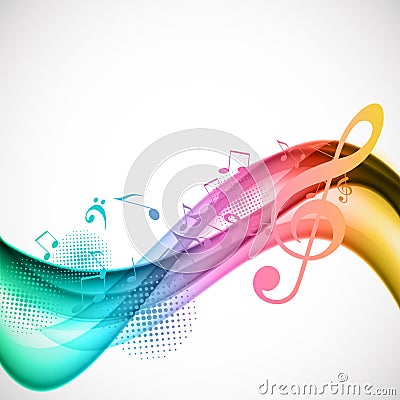 Colorful music background Vector Illustration