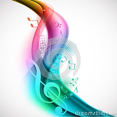 Colorful music background Vector Illustration