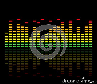 Colorful music equalizer. Vector illustration. Vector Illustration