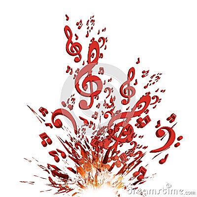 Colorful music explosion background Vector Illustration