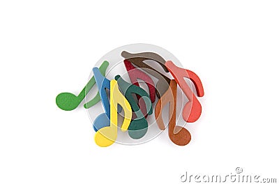 Colorful music notes Stock Photo