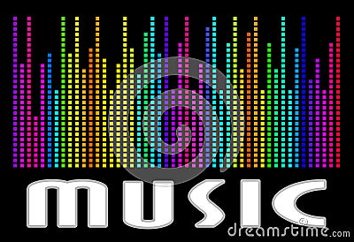 Colorful music spectrum. eps 10 vector illustration Vector Illustration