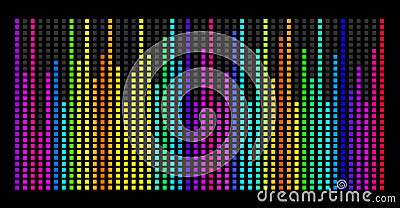 Colorful music spectrum. eps 10 vector illustration Vector Illustration