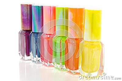 Colorful nailpolish Stock Photo