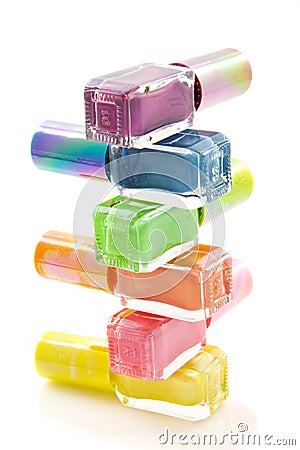 Colorful nailpolish Stock Photo