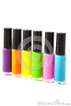 Colorful nailpolish Stock Photo