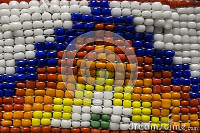 Colorful Native American Indian Beads Stock Photo