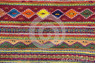 Colorful native american rug Stock Photo