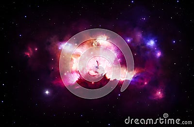 Colorful nebula Cartoon Illustration